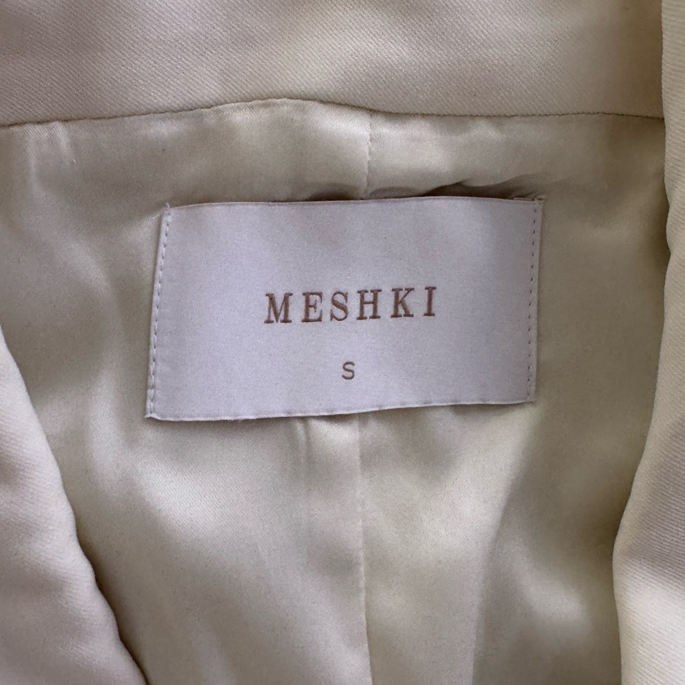 Meshki Mura Suiting Vest and Skirt set size S Ivory - Picture 7 of 12